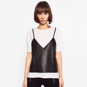 Zara Faux Leather Tank Top